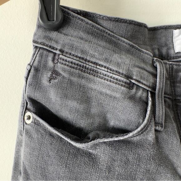 Frame Le High Skinny Jeans Button Fly Denim High Rise Gray Stretch cotton pocket - Picture 5 of 11